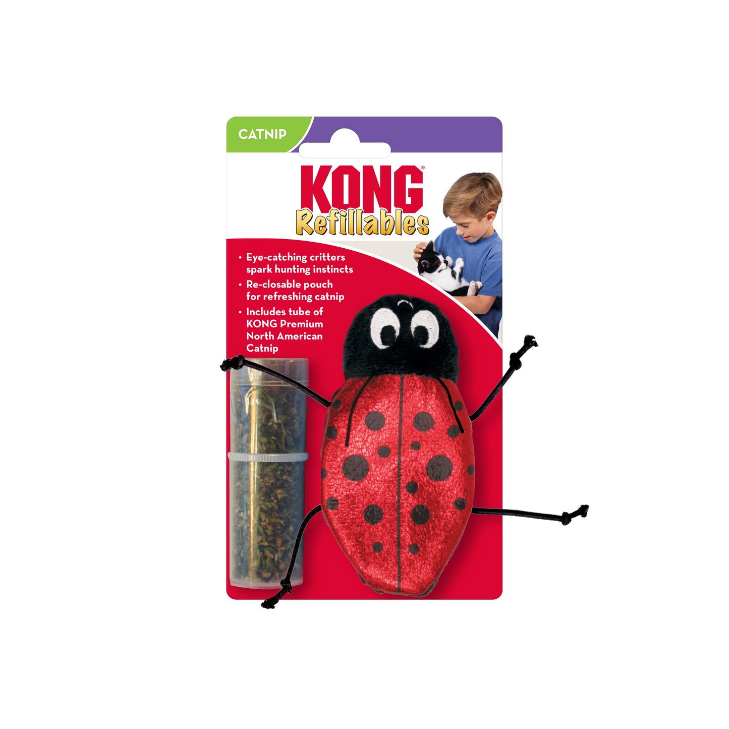 Kong Catnip Refillables Ladybug Cat Toy - Tail Blazers Etobicoke