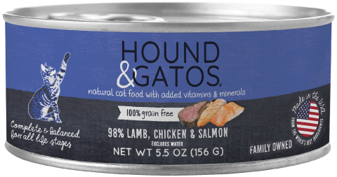 Hound & Gatos Lamb/Chicken/Salmon Cat Can (5.5oz)