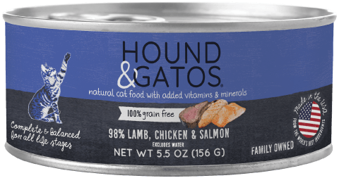 Hound & Gatos Lamb/Chicken/Salmon Cat Can (5.5oz) - Tail Blazers Etobicoke