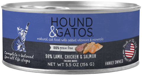 Hound & Gatos Lamb/Chicken/Salmon Cat Can (5.5oz) - Tail Blazers Etobicoke