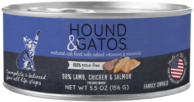 Hound & Gatos Lamb/Chicken/Salmon Cat Can (5.5oz) - Tail Blazers Etobicoke