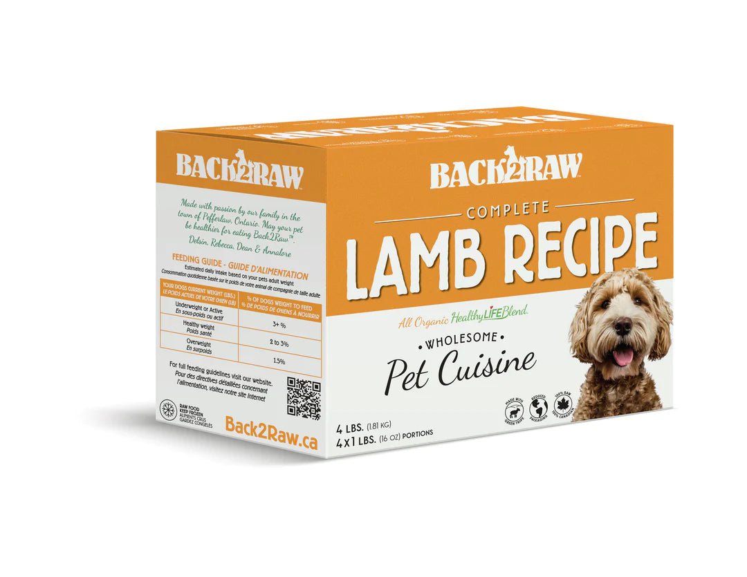 Back2Raw Dog Complete Lamb Recipe (4lb) - Tail Blazers Etobicoke