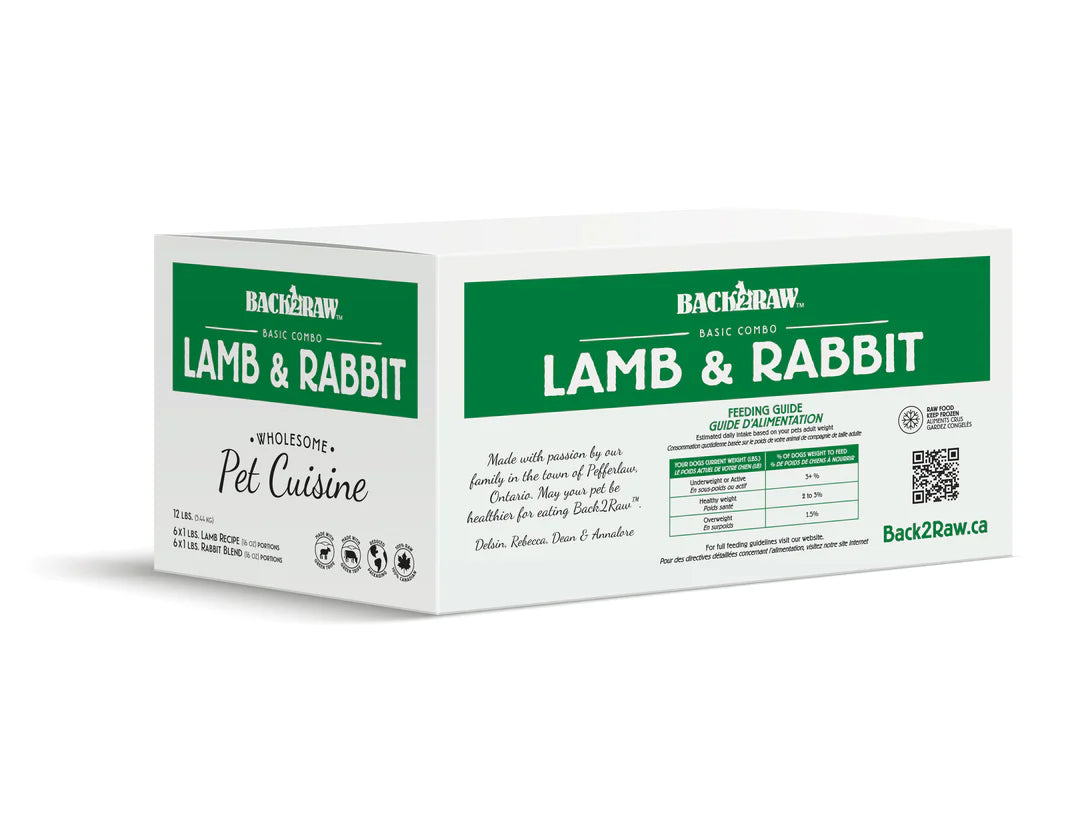 Back2Raw Dog Basic Lamb & Rabbit Blend (12lb) - Tail Blazers Etobicoke