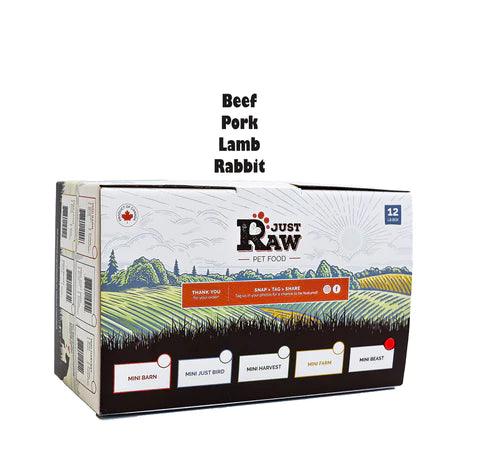 Just Raw Mini Beast Combo (12lb) - Tail Blazers Etobicoke