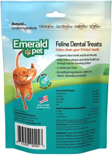 Emerald Pet Ocean Fish Feline Dental Treat (3oz) - Tail Blazers Etobicoke