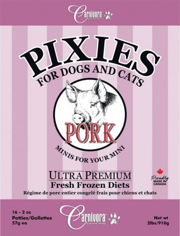 Carnivora Pixies Pork Diet (2lb) - Tail Blazers Etobicoke