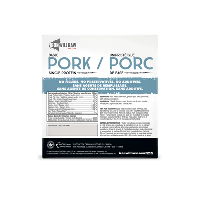 Iron Will Basic Pork (6lb) - Tail Blazers Etobicoke