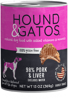 Hound & Gatos Pork Dog Can (13oz) - Tail Blazers Etobicoke