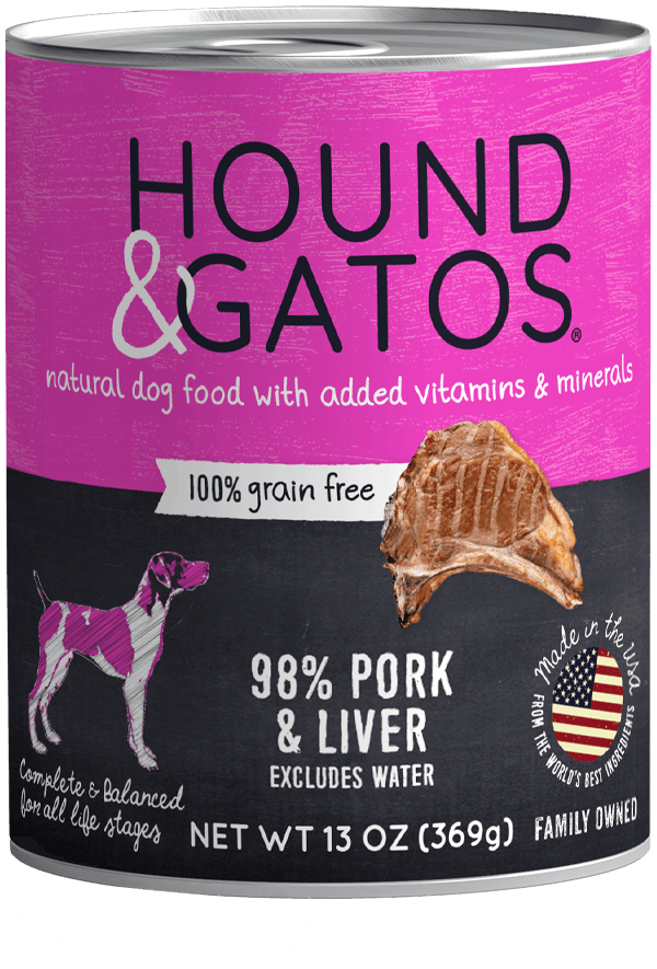 Hound &amp; Gatos Pork Dog Can (13oz) - Tail Blazers Etobicoke