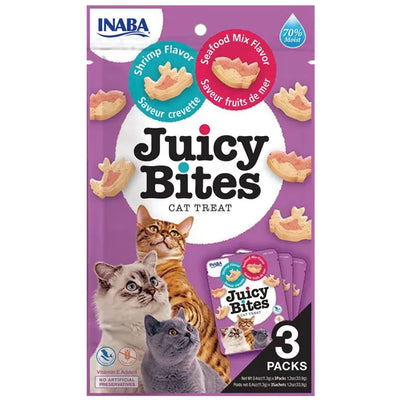 INABA JUICY BITES SHRMP/SEAFD 3PK 4OZ - Tail Blazers Etobicoke