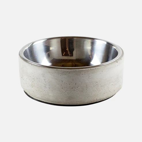 BeOneBreed Stainless Steel Bowl with Concrete Base (LG) - Tail Blazers Etobicoke