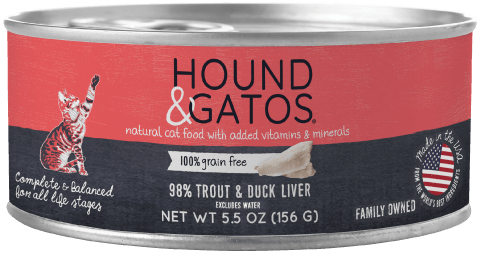 Hound & Gatos Trout & Duck Liver Cat Can (5.5oz) - Tail Blazers Etobicoke