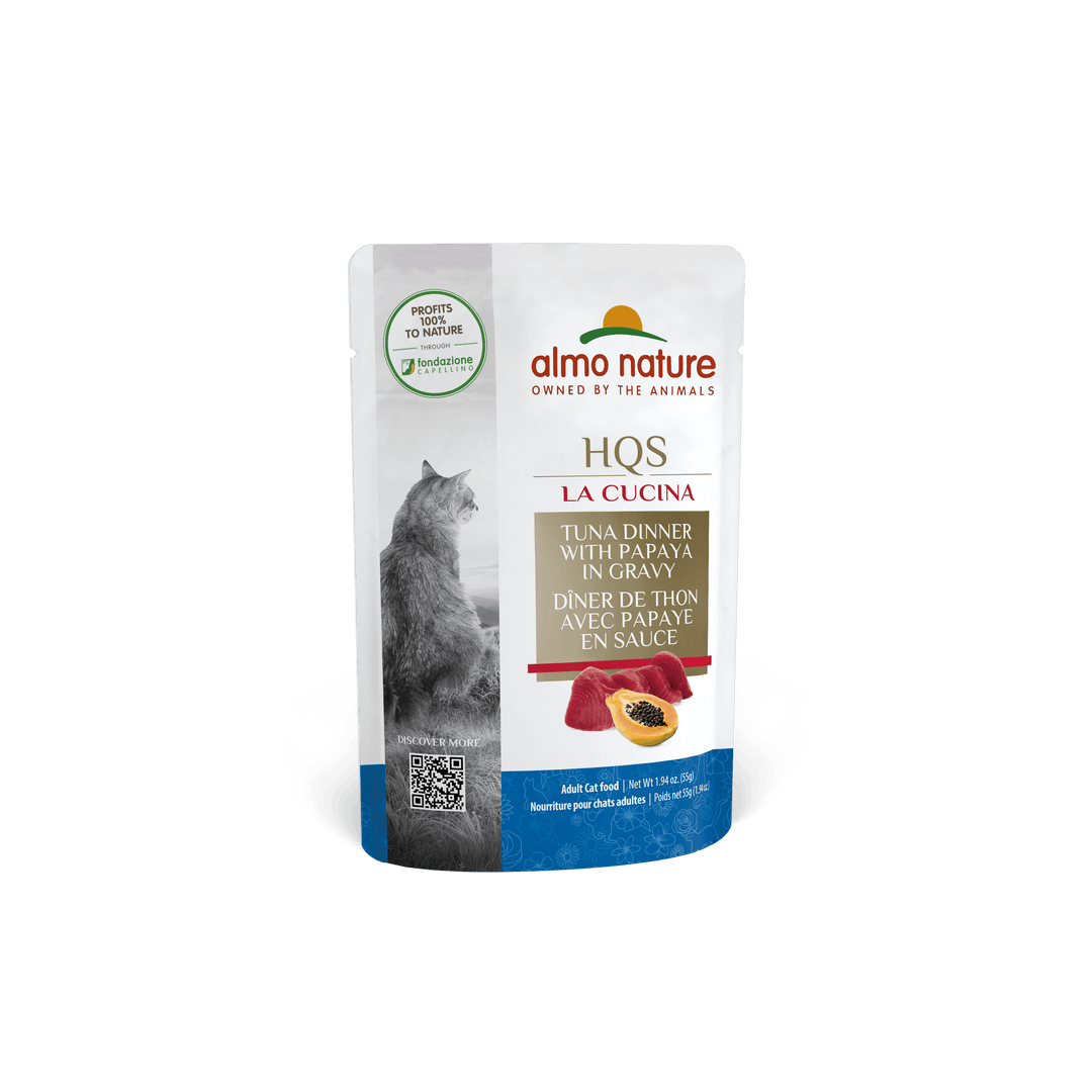 Almo Nature HQS La Cucina Tuna &amp; Papaya Cat Pouch (55g) - Tail Blazers Etobicoke