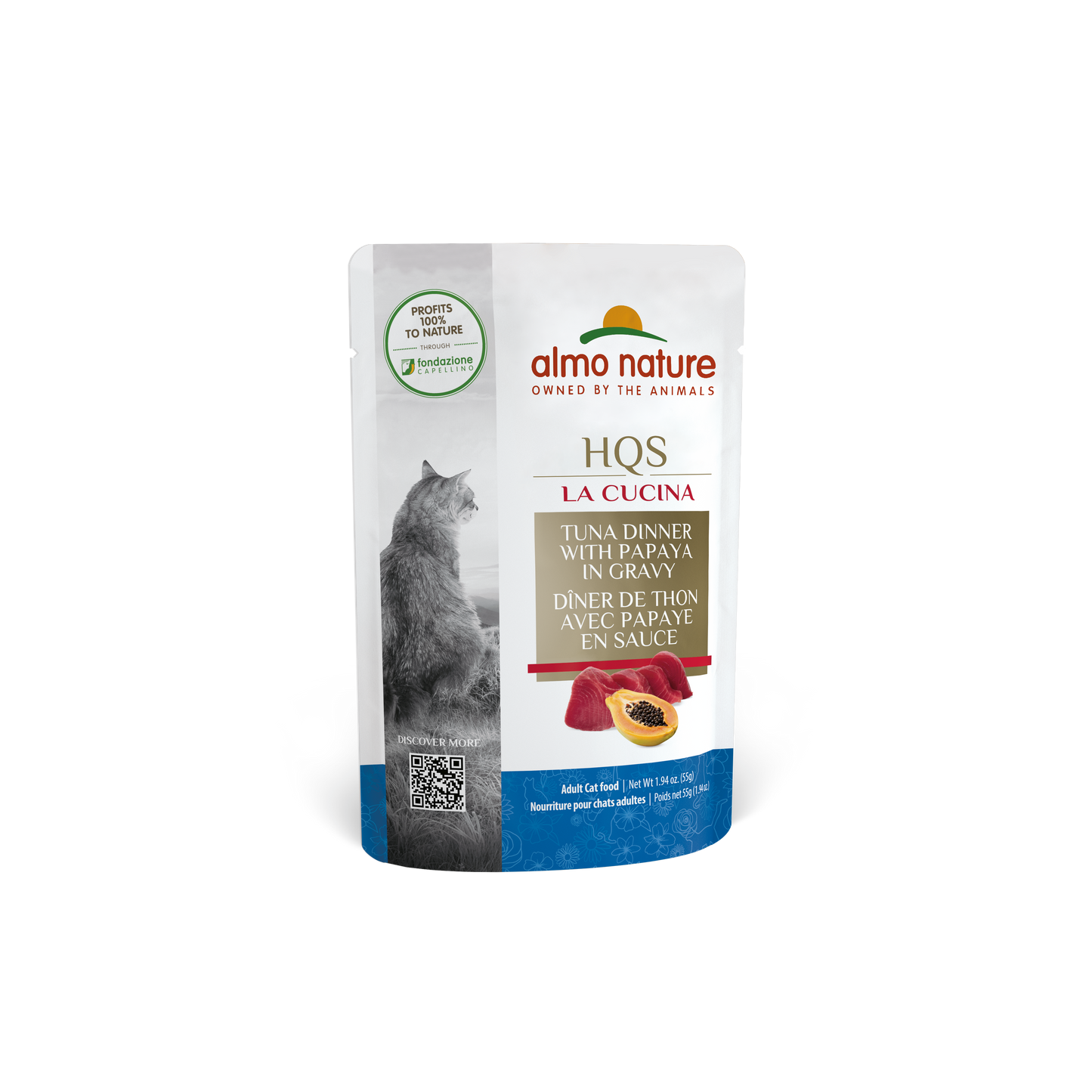 Almo Nature HQS La Cucina Tuna & Papaya Cat Pouch (55g) - Tail Blazers Etobicoke