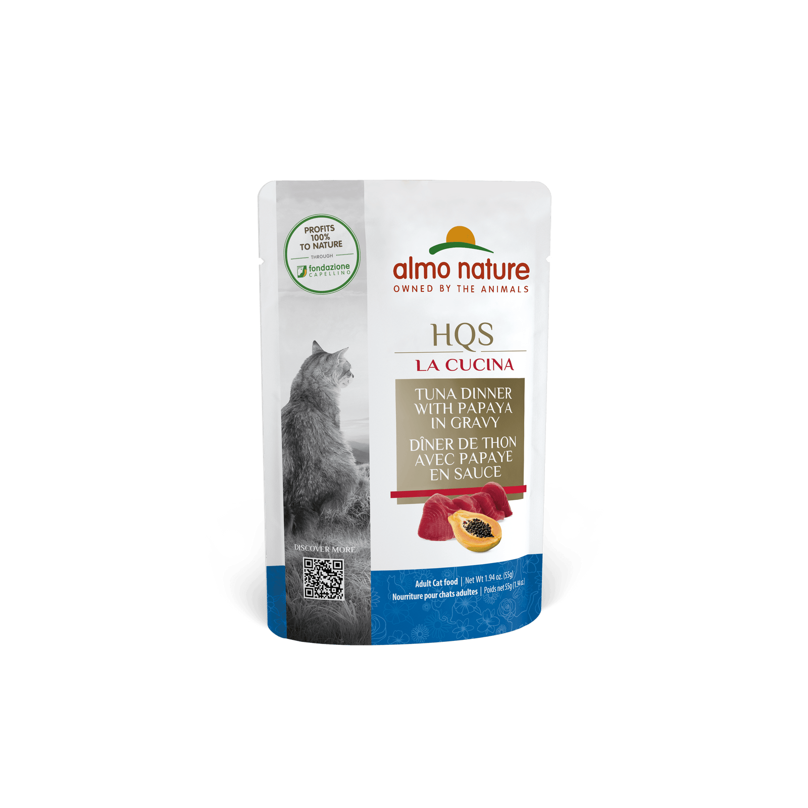 Almo Nature HQS La Cucina Tuna & Papaya Cat Pouch (55g) - Tail Blazers Etobicoke