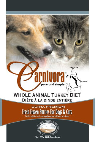 Carnivora Turkey Diet Patties (4lb) - Tail Blazers Etobicoke