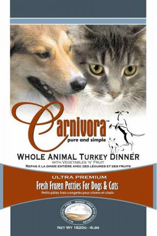 Carnivora Turkey Dinner Patties (4lb) - Tail Blazers Etobicoke
