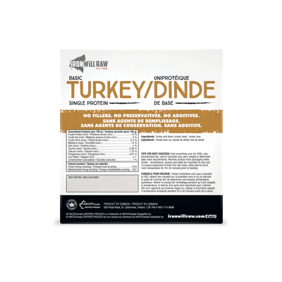 Iron Will Basic Turkey (6lb) - Tail Blazers Etobicoke