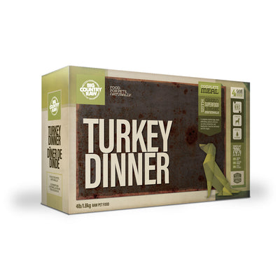 Big Country Raw Dog Turkey Dinner Carton (4lb) - Tail Blazers Etobicoke