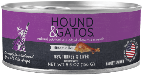 Hound & Gatos Turkey & Turkey Liver Cat Can (5.5oz) - Tail Blazers Etobicoke