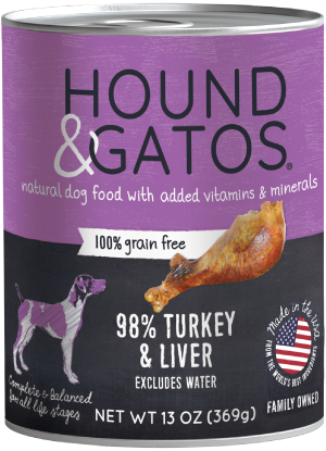 Hound & Gatos Turkey & Turkey Liver Dog Can (13oz) - Tail Blazers Etobicoke