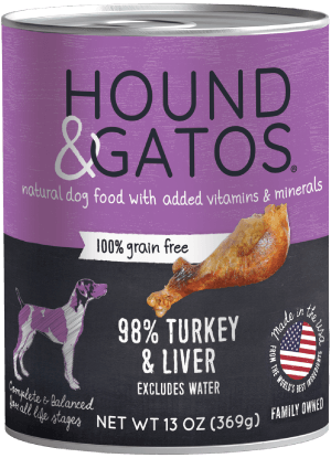 Hound &amp; Gatos Turkey &amp; Turkey Liver Dog Can (13oz) - Tail Blazers Etobicoke