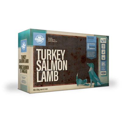 Big Country Raw Dog Turkey Salmon Lamb Carton (4lb) - Tail Blazers Etobicoke